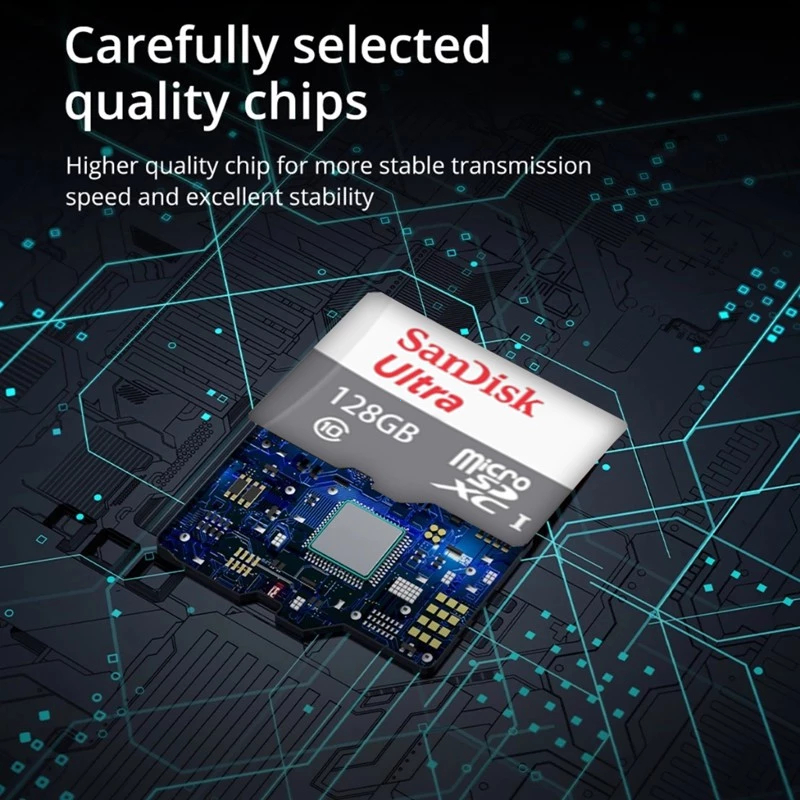 SanDisk Thẻ nhớ MicroSD Ultra UHS-I 128GB/256GB/512GB/1TB Bảo hành 5 năm