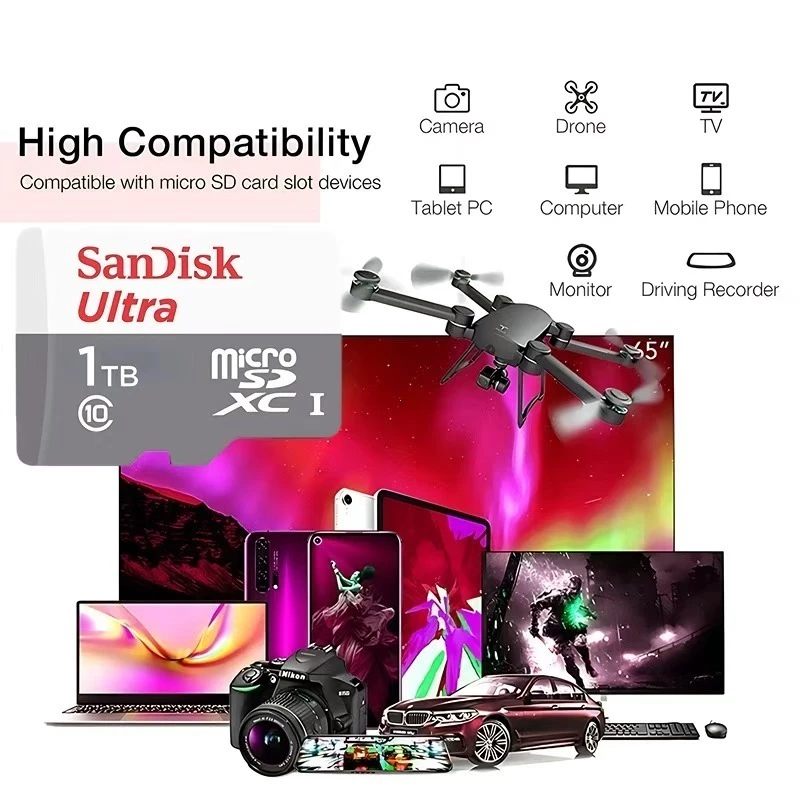 SanDisk Thẻ nhớ MicroSD Ultra UHS-I 128GB/256GB/512GB/1TB Bảo hành 5 năm