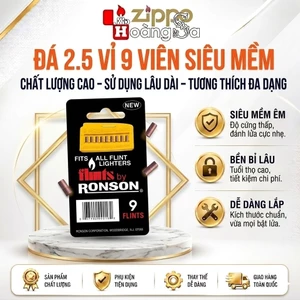 Đá zippo nhập khẩu màu Tím size 2.5x5