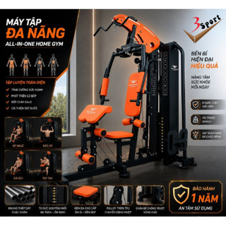 Giàn tập tạ đa năng HQ-700S tập Gym tại nhà giá rẻ. Khung giàn tạ thép hộp kết hợp 20 bài tập chụi trọng tải đến 200kg
