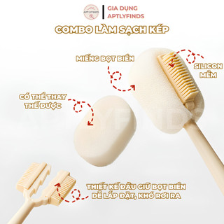 Cọ Rửa Bình Sữa Ly Cốc Đa Năng 5 Trong 1 APTLYFINDS Chổi Cọ Vệ Sinh Khe Hở Nắp Bình