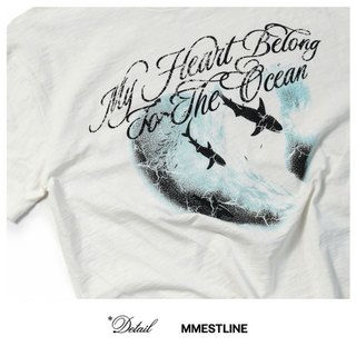 Áo thun MMESTLINE "OCEAN SOUL" form Boxy lụa vải Premium Slub