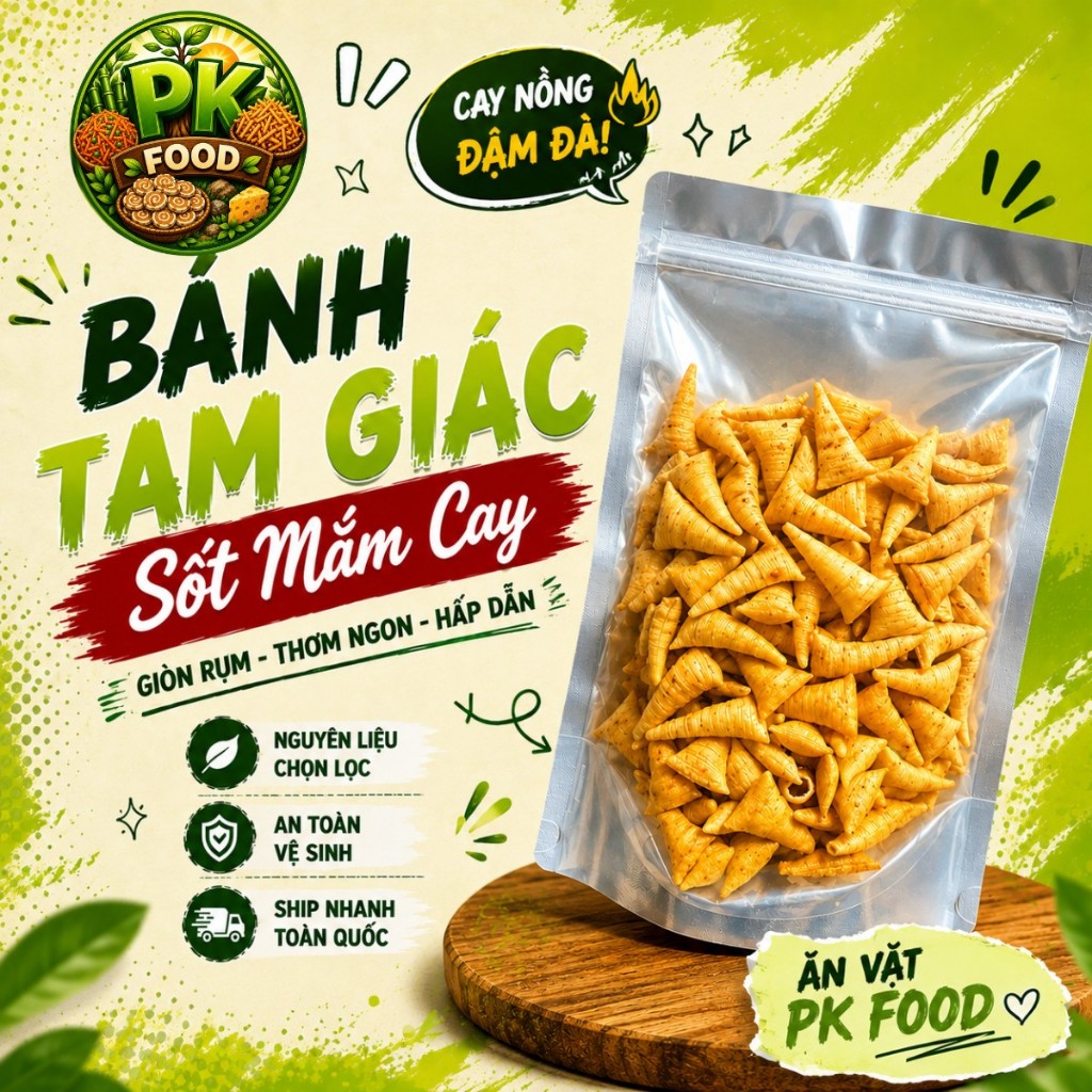 Bánh Nón Tam Giác Sốt Mắm Cay - PK FOOD