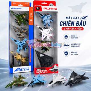 Đồ Chơi Bộ 4 Máy Bay Chiến Đấu – Mô Hình Phi Cơ Quân Sự Cho Bé