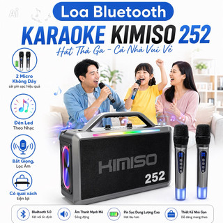 Loa Karaoke Kimiso KMS-252 Công Suất 120w, Công Suất Âm Thanh Lớn, Bass Mạnh Mẽ Và Treble Sáng, Hát Cục Hay