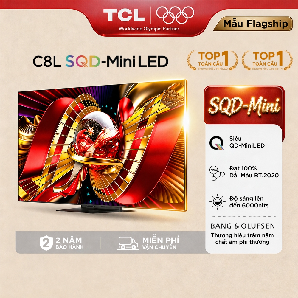 【SQD-Mini】TCL 55 inch  55C8L, độ sáng Super HDR, âm thanh Master Sound by Bang & Olufsen | BigBuy360 - bigbuy360.vn