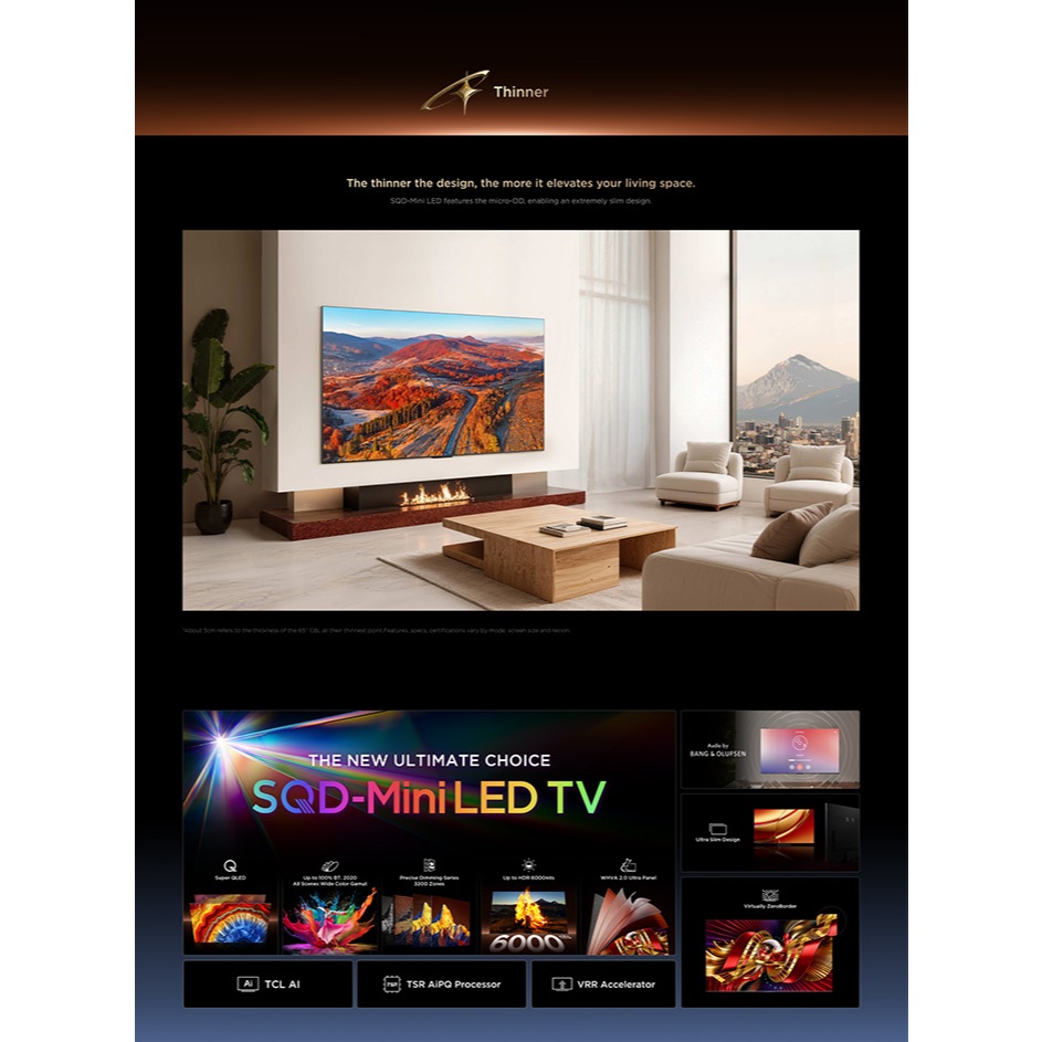 【SQD-Mini】TCL 55 inch  55C8L, độ sáng Super HDR, âm thanh Master Sound by Bang & Olufsen | BigBuy360 - bigbuy360.vn