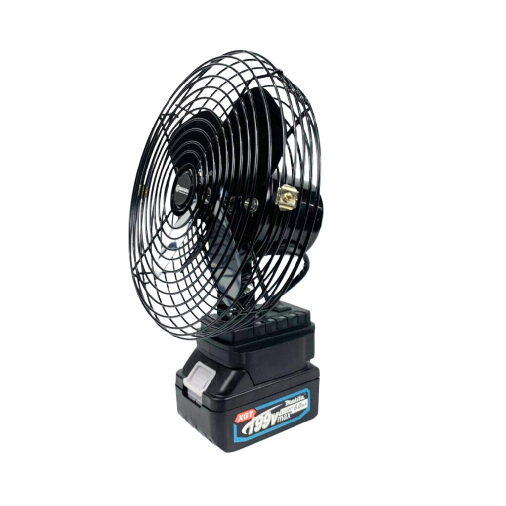 Quạt Tích Điện Lồng Sắt Chân Pin Phổ Thông, 8Inch, 2 Chế Độ Gió, Cực Tiện