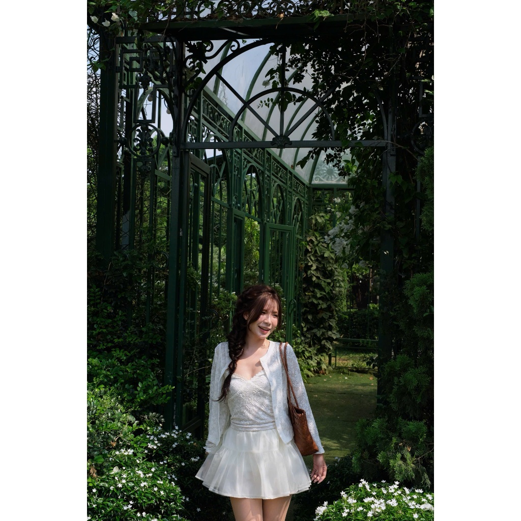 Hàng Loại 1 có size | Nina Set (TSW) Set hoạ tiết ren hoa áo 2 dây kèm áo cardigan Nữ the.sweaterweather