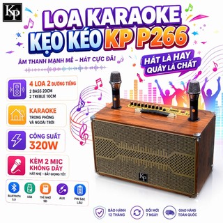 Loa Karaoke KP P266 2 Bass 20cm, Bass Mạnh Công Suất 320W, Âm Thanh Mạnh Mẽ, Giúp Giọng Hát Nổi Bật Và Bay Bổng Hay Hơn