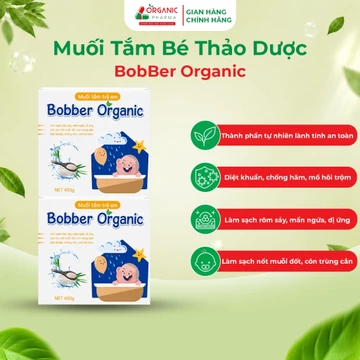 Muối tắm cho bé Bobber 400g sạch da bé hỗ trợ trị rôm sảy nấm ngứa, muối tắm an toàn cho bé