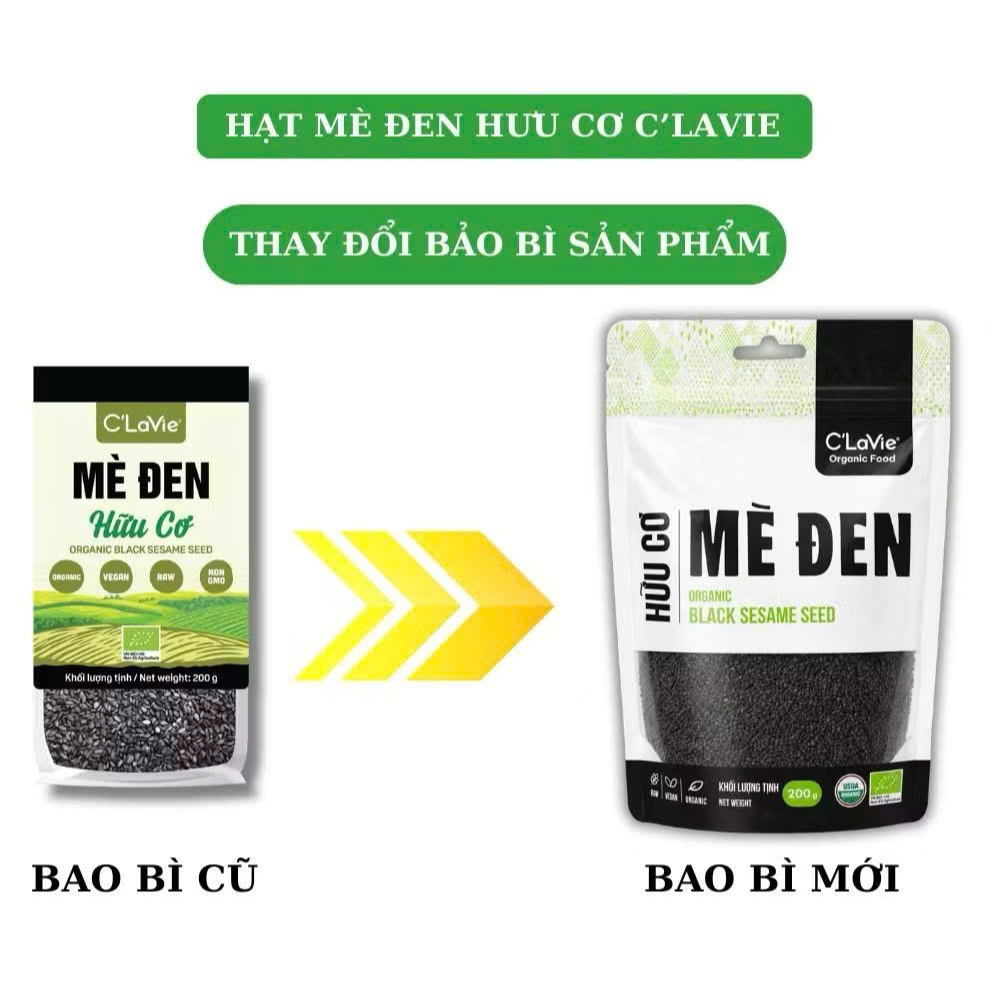 Mè Đen. Mè Trắng Hữu Cơ C'Lavie.Giàu Canxi, Sắt Cho Bé Ăn Dặm Và Gia Đình