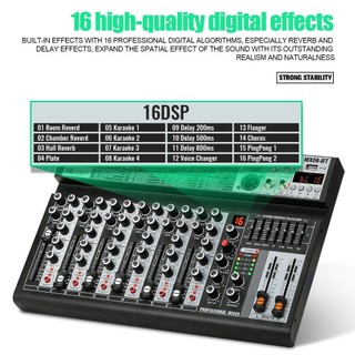 Bàn Mixer MAUDIO 16 DSP PRO MX06, 99 Hiệu Ứng Vang Hát Livestream Karaoke Chuyên Nghiệp Kết Nối Bluetooth Tiện Lợi.