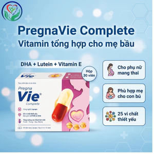 PregnaVie Complete 30 viên vitamin tổng hợp mẹ bầu DHA Lutein cho phụ nữ mang thai, cho con bú