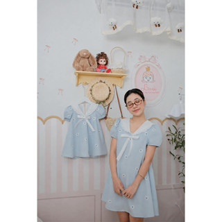 Váy Thô Thêu Hoa Mẹ & Bé Laci Kids