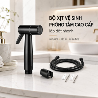 Vòi xịt vệ sinh vòi xịt bồn cầu tăng áp cao cấp INOX 304 Lực Nước Cực Mạnh Thiết Kế Cầm Tay Tiện Dụng