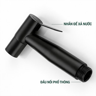 Vòi xịt vệ sinh vòi xịt bồn cầu tăng áp cao cấp INOX 304 Lực Nước Cực Mạnh Thiết Kế Cầm Tay Tiện Dụng