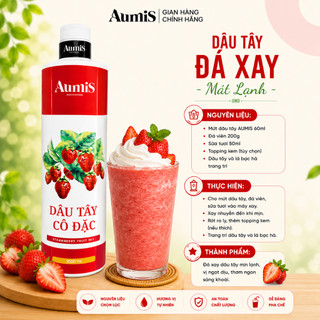 Mứt Dâu Tây Aumis 1 Lít - Sánh Mịn - Cô Đặc Dùng Làm Bánh, Sinh Tố & Set Trà Sữa [TEM ĐỎ]