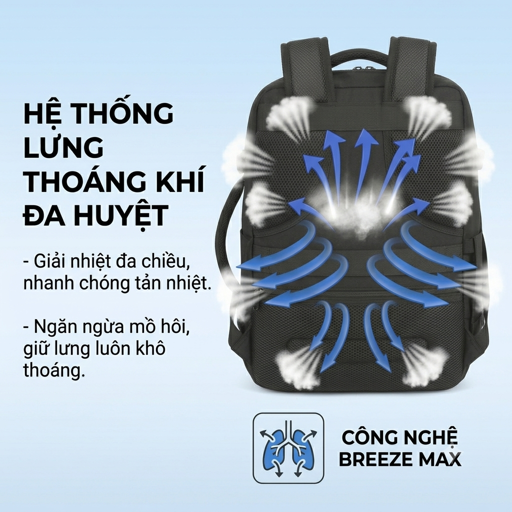 Unisex 30/40L Balo du lịch có thể mở rộng phù hợp cho chuyến bay nhiều ngăn balo công sở đựng laptop kích thước 16inch