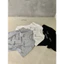 MIE96 x WGWE | Áo thun babytee in chữ cotton bo cổ phong cách tối giản – W10067#