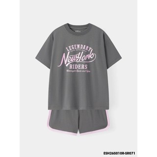 Bộ đồ bé gái ESH26S010R | NewYork Riders | 9-14 tuổi | 60% Cotton 40% Poly | Mềm mại thoáng mát | WooKids