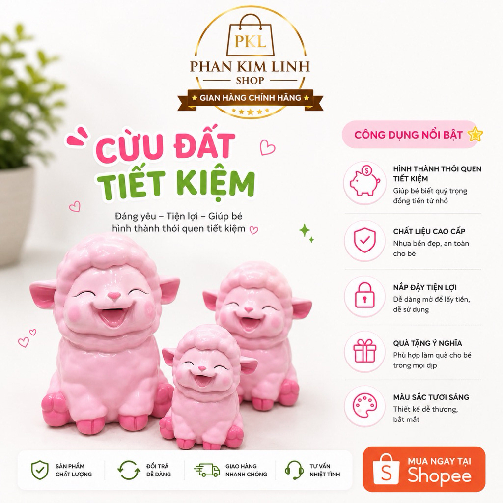 heo đất tiết kiệm cừu tài lộc full size hoả tốc