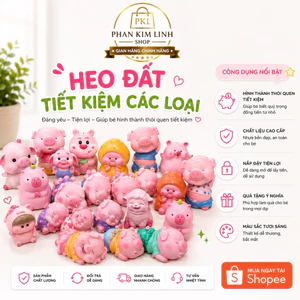 Heo đất tiết kiệm heo nằm dễ thương size lớn 27x35cm đủ màu