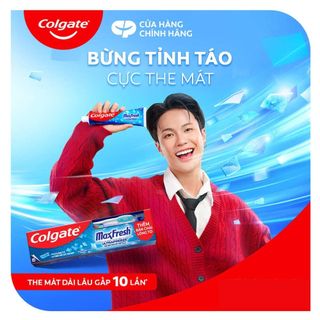 Bộ 2 Kem đánh răng Colgate Maxfresh bạc hà the mát 225g/tuýp tặng bàn chải