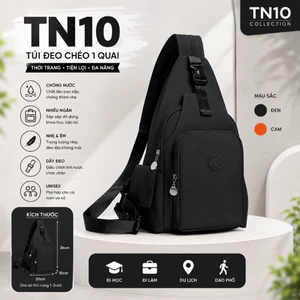TN10 - Túi Đeo Chéo Nam Nữ Chống Nước Nhiều Ngăn, Balo Đeo 1 Quai Thời Trang Hàn Quốc Đi Học Đi Chơi Du Lịch