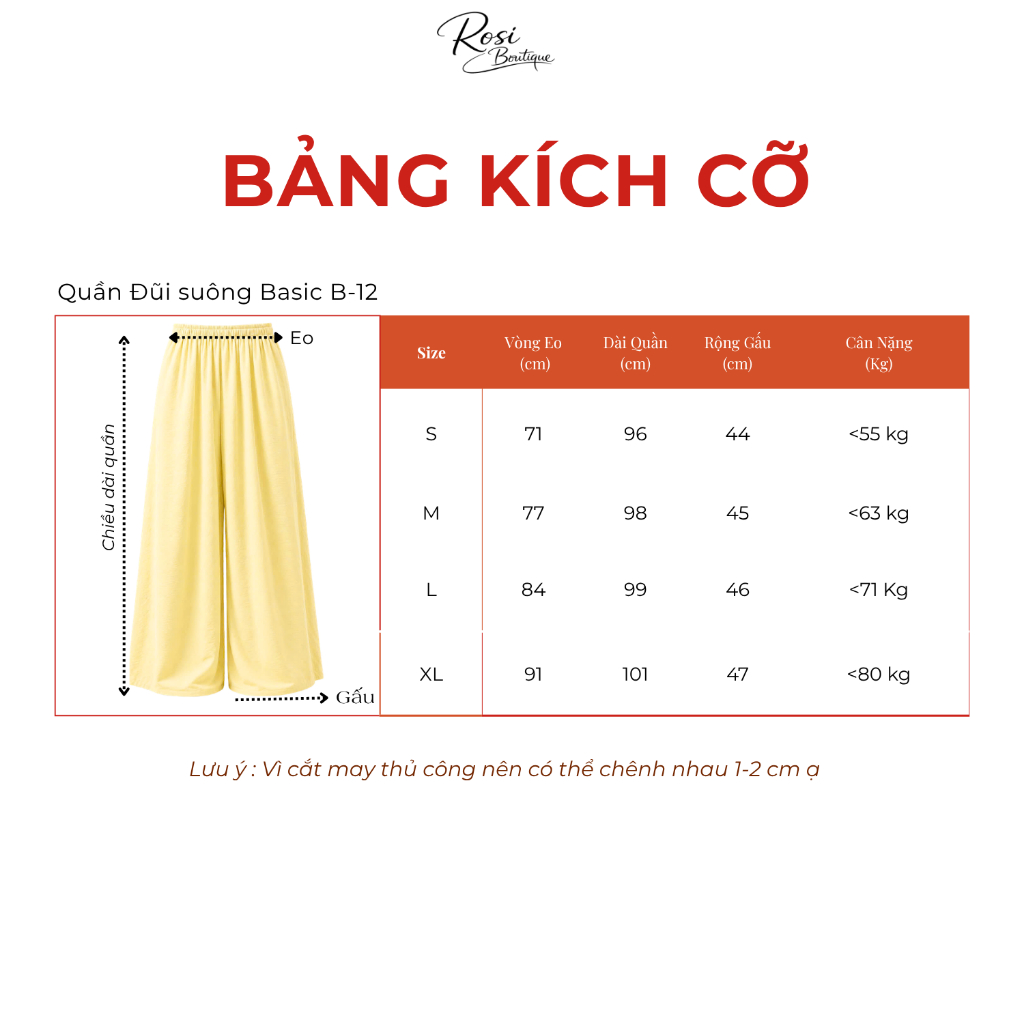 Quần nữ ống rộng dáng suông vải đũi bigsize, quần cạp chun giả váy thoáng mát mùa hè B12