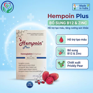 Hempoin Plus B12 Zinc 30 viên bổ sung B12 & Zinc hỗ trợ tạo máu, tăng cường sức khỏe phụ nữ