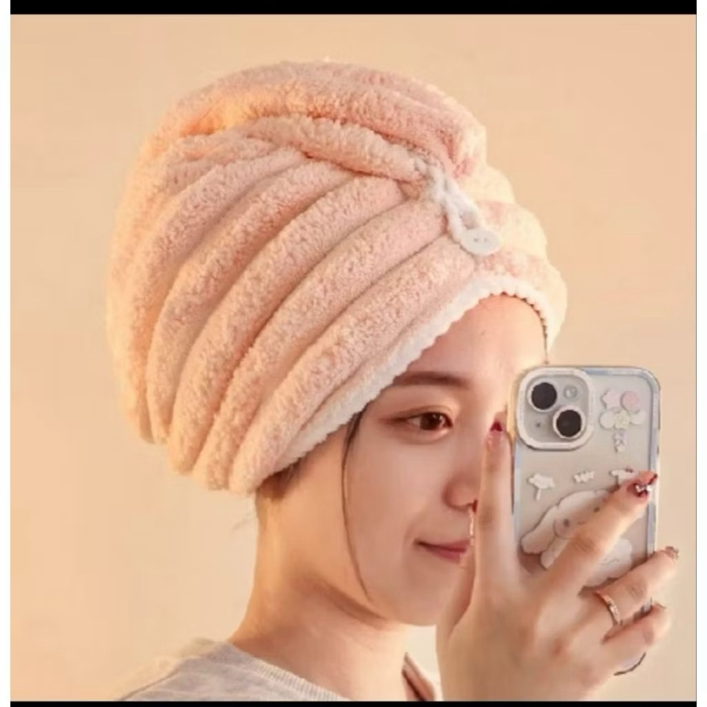 Mũ Quấn Tóc Siêu Thấm Hút Microfiber Cao Cấp – Khăn Ủ Tóc Nhanh Khô, Mềm Mịn, Dày Dặn Cho Nữ
