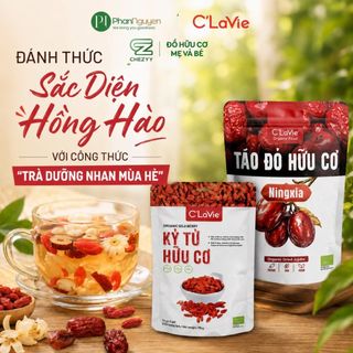 Kỷ tử hữu cơ C'Lavie 170g loại 1, size quả to, nhiều chất dinh dưỡng