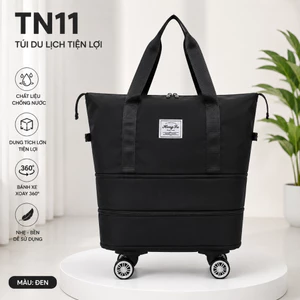 Túi Du Lịch Gấp Gọn TN11 Có Bánh Xe 360° Chống Nước Mở Rộng Dung Tích, Túi Xách Du Lịch Kéo Đa Năng