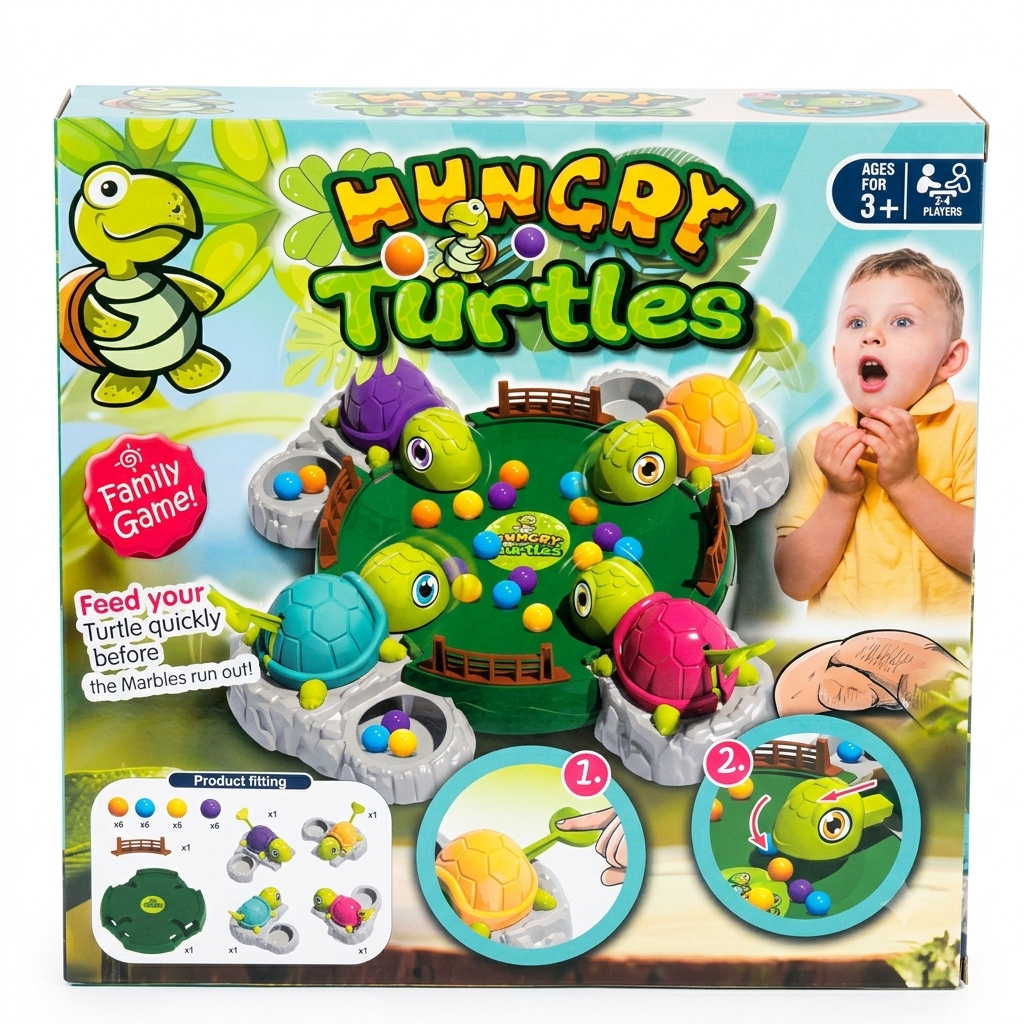 Đồ Chơi Rùa Ăn Bi Hungry Turtles Trò Chơi Trí Tuệ Gia Đình Đồ Chơi Phản Xạ Cho Bé