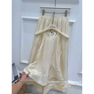 Sét áo yếm lụa Tô Châu + quần xuông lụa gấu xếp li #26249