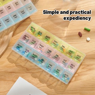 Hộp Đựng Thuốc 21 Ô Nhỏ Gọn Chia Được 7 Ngày Mỗi Ngày 3 Buổi Tiện Lợi Cho Người Lớn, Trẻ Em
