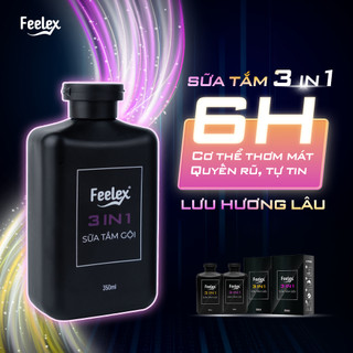 Sữa tắm nam Feelex hương nước hoa dầu gội sữa rửa mặt 3 in 1 thơm lâu đẳng cấp phái mạnh 350ml