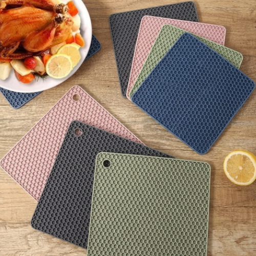 Miếng Lót Silicone Chịu Nhiệt Samsmart Cao Cấp, Lót Nồi Chống Nóng, Chống Trượt, Bảo Vệ Mặt Bếp