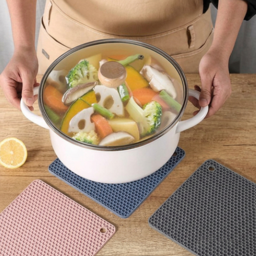 Miếng Lót Silicone Chịu Nhiệt Samsmart Cao Cấp, Lót Nồi Chống Nóng, Chống Trượt, Bảo Vệ Mặt Bếp