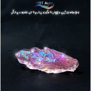 Tinh Thể Hồng Pastel Ánh Kim – Aurora Pink Crystal