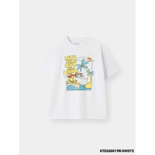 Áo Thun Không Cổ Bé Trai KTS26S019R | Wookids | 2-9 Tuổi | 100% Cotton Mềm Mại, Thoáng Mát, Năng Động