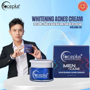 Kem mụn trắng da xoá thâm Faceplus+ dành cho nam Men Care Whitening Acne 25g