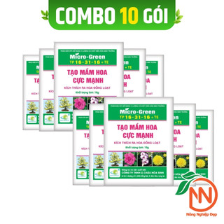 Combo 10 gói Siêu Kích Hoa 10g | Phân Bón Tạo Mầm Hoa Mạnh | 16-31-16 Micro-Green