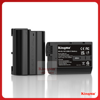 Kingma EN-EL15C 2600mAh Type-C | Pin dung lượng cao Nikon ZR Z63 Z52 Zf Z8 Z5 Z6 Z7 Z6iii V1 D500 D600 D800 el15 el15c