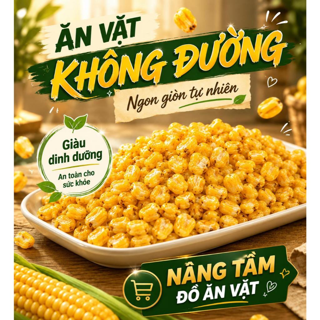 Ngô Mỹ sấy giòn Wakamono Organic vị nguyên bản 40gam/gói, thơm ngon, ngọt ngọt, giòn giòn, ăn vặt