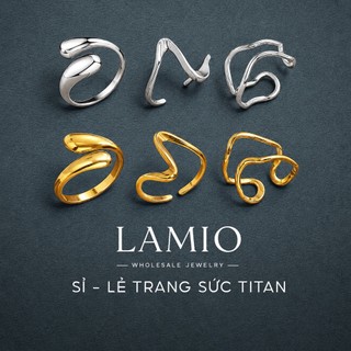 [AL13] Nhẫn nữ không gỉ freesize 2 tầng, nhẫn nữ uốn lượn, nhẫn Thép Titan trang sức sỉ Lamio