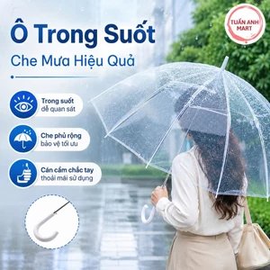 Ô trong suốt đi mưa