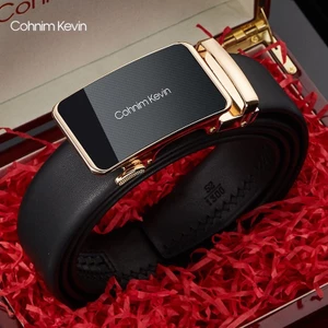 Thắt lưng nam Cohnim Kevin cao cấp khóa kim loại tự động không gỉ thương hiệu William Polo TL83