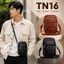 Túi Đeo Chéo Nam Nữ TN16 Da PU Cao Cấp Mini Đựng Điện Thoại Nhiều Ngăn Chống Nước Đeo Vai Đeo Hông